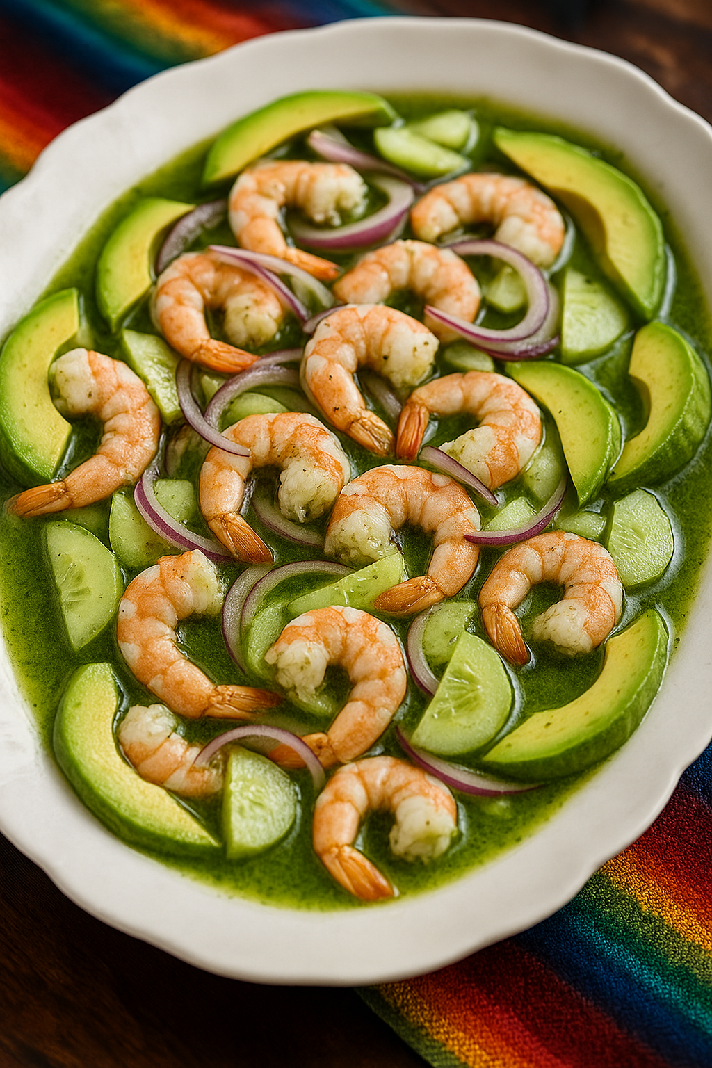 Aguachile verde de camarón 227 gr.